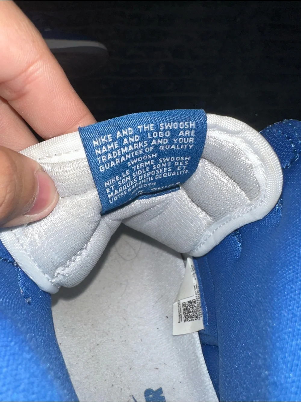 Nike Kids High-Top Sneakers in Blue/Gray/White